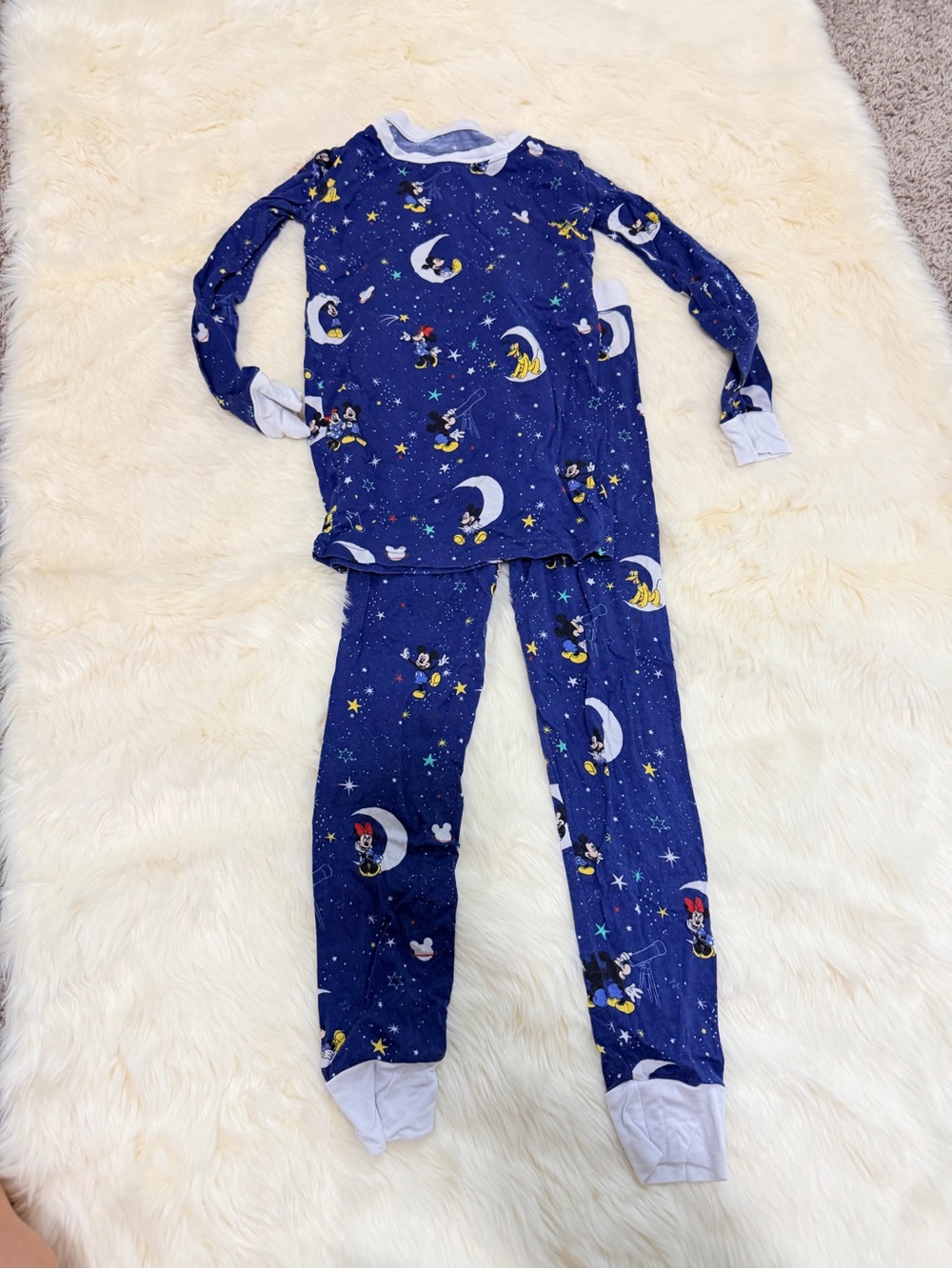 Little Sleepies Navy Blue Moon & Stars Pajama Set size 5/6
